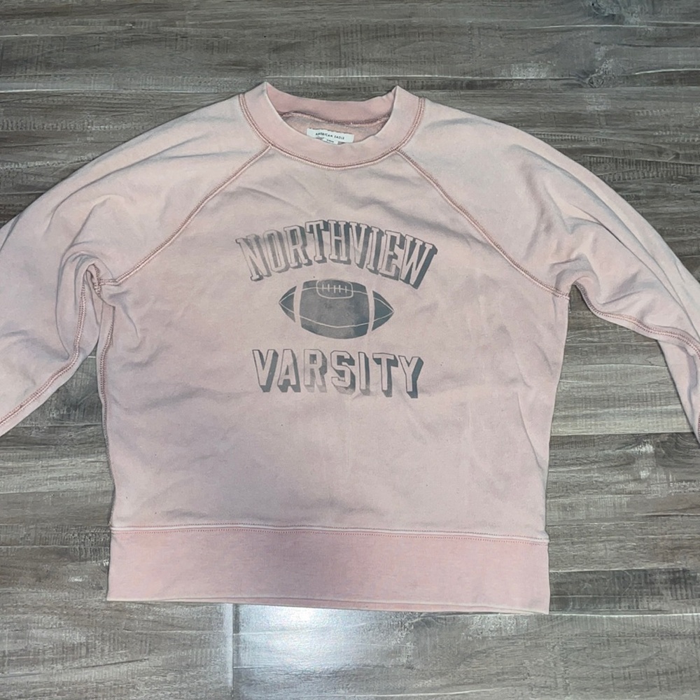 light pink crew neck